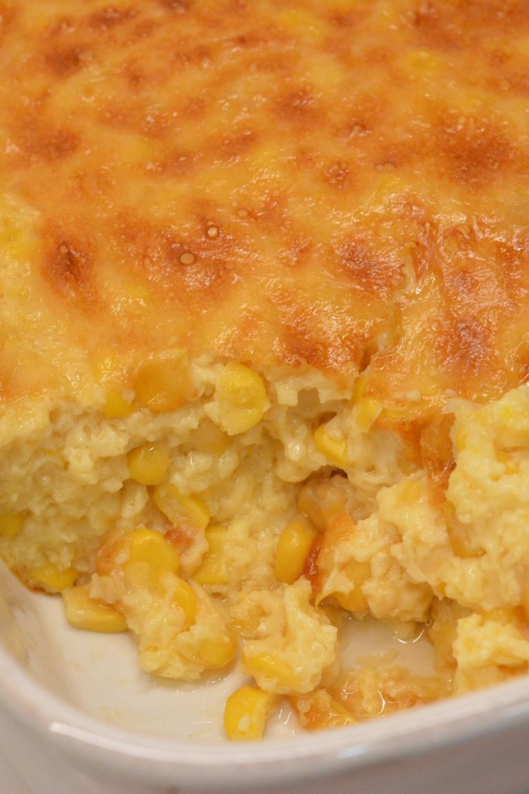 Easy Creamy Corn Pudding Casserole - Beyer Eats and Drinks