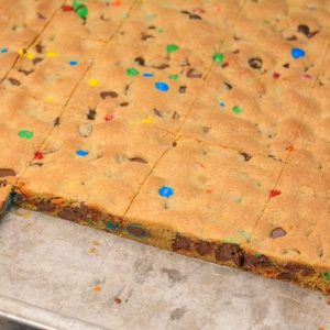 Let the bars cool completely in the pan on a wire rack before slicing into squares.