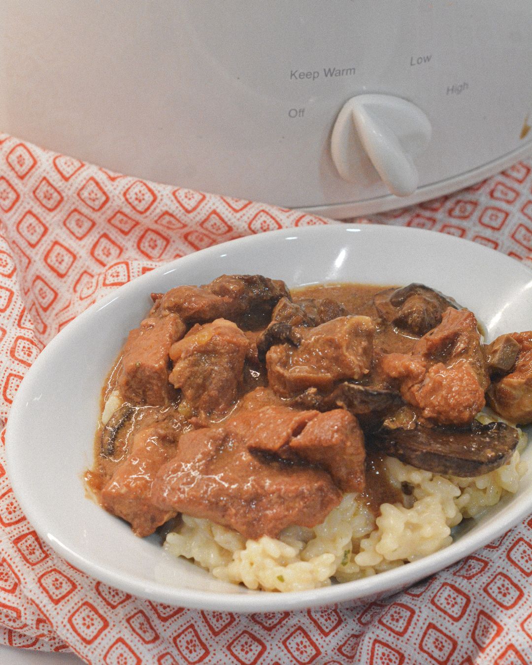 Slow cook your way to comfort with these Crock Pot Beef Tips with Mushrooms! Tender stew meat simmered in a savory mushroom gravy—perfect over mashed potatoes, rice, or egg noodles.