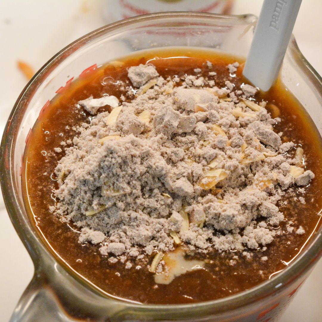 To make gravy - Mix together onion soup mix, cream of mushroom soup, beef consommé, Worcestershire sauce, salt, and pepper. Pour over the beef stew meat and mushrooms.