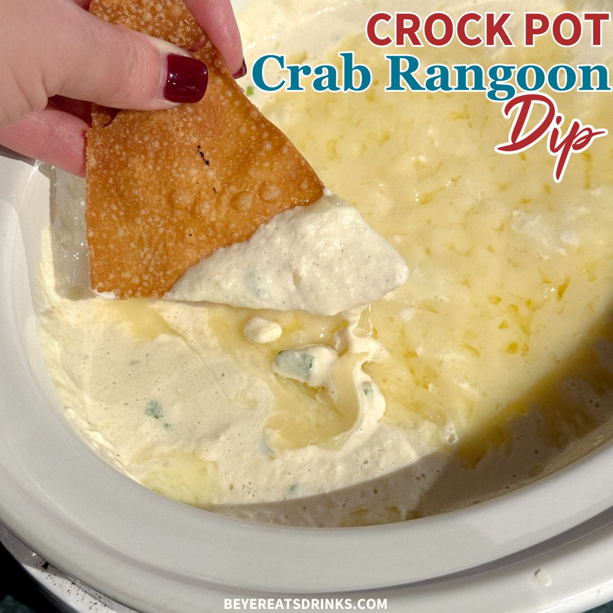 Creamy, cheesy, and full of crab flavor — this Crock Pot Crab Rangoon Dip is the perfect slow cooker appetizer for parties or game day. Serve with homemade fried wonton chips for the ultimate scoopable snack!